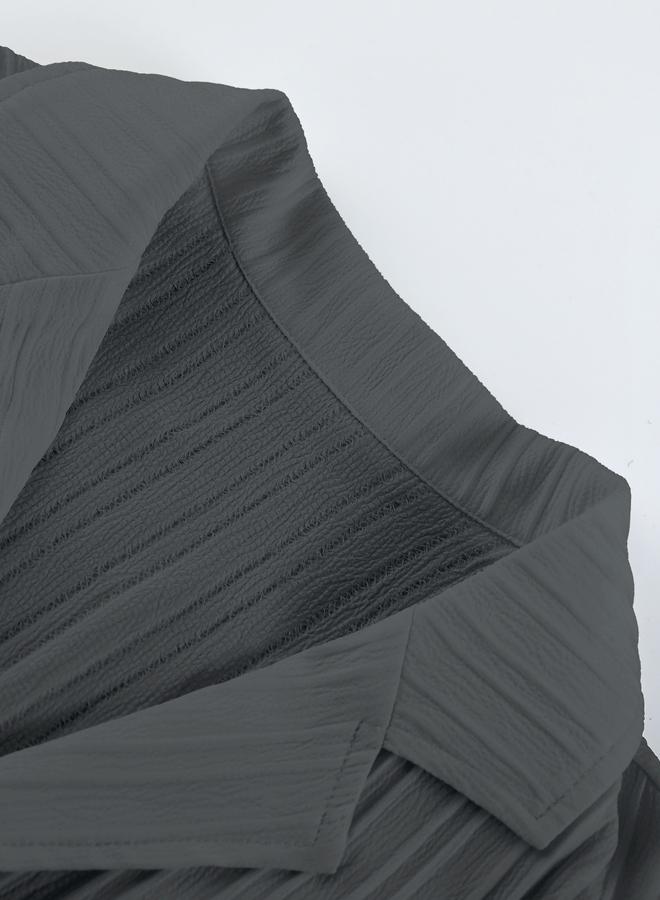 تايك تو طقم بليزر وبنطلون بقماش بارز - Image 3